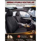 Favori Siyah Serisi Fiat Doblo İle Uyumlu Tam Set Oto Koltuk Kılıfı Arka Koltuk 2+1