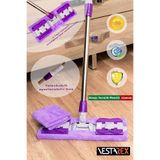 FAVORİM ÇEYİZ 1 Yedek Bezli Yer Mopu Duvar Fayans Cam Temizlik Mikrofiber Mandallı Mop(MOR ,YEŞİL)