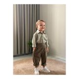 favorimkids Erkek Bebek Vintage Gömlek Pantolon Takımı