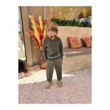 favorimkids Erkek Çocuk Haki Yeşil Sweat & Pantolon 2’li Takım