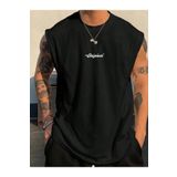 FAVORİST Original Kolsuz Atlet tshirt Erkek Sıfır Kol Baskısız Giyim Spor Giyim Oversize T-SHİRT