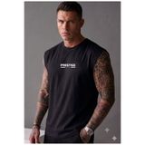 FAVORİST PRESTIGE Baskılı Erkek Sıfır Kol Sporcu Atlet T-shirt (Pamuk/Penye)