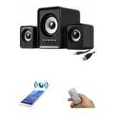 Favors 2+1 Ses Sistemi Kumandalı Bluetooth Hoparlör Tv/pc/telefon Uyumlu Usb Speaker Fm Radio Kart Okuyucu