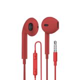 Favors Jack Girişli Kırmızı Kablolu Kulaklık Ios Android Uyumlu 3.5 Mm Kulaklık Renkli