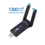 Favors Kablosuz Wifi Adaptörü Çift Band Çift Antenli Mbps Wifi Alıcı Ağ Kartı Sinyal Güçlendirici