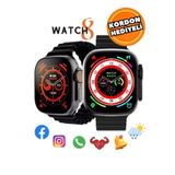Favors Watch 8 Ultra Siyah Akıllı Saat Arama Yapma, Sensörlü, Spor Mod, Bildirim, Türkçe Smart Watch