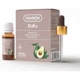 Favron D Vitamini D3K2 Damla Takviye Edici Gıda 20 mL Avokado Yağı ile İsviçre Menşeli