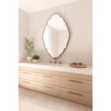 Faw Decor Modern Dekoratif Ahşap Çerçeveli Duvar Aynası - Bronz - 62x89