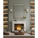 Faw Decor Premium Şık Asimetrik Ahşap Çerçeveli Ayna Ev Dekoru Estetik Duvar Aynası Banyo Aynası - Bronz - 80x50