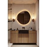 Fawdecor LED Işıklı Dekoratif Banyo Aynası – Özel Kesim Arkadan Aydınlatmalı Estetik Duvar Aynası