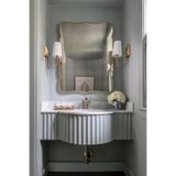Fawdecor Premium Şık Ahşap Çerçeveli Asimetrik Ayna Ev Dekoru Estetik Duvar Aynası Banyo Aynası