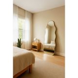 Fawdecor Premium Şık Asimetrik Ahşap Çerçeveli Boy Aynası - Modern İskandinav Tarz