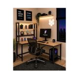 faween Pro 140 cm Oyuncu Masası, Bilgisayar Masası, Gamer Masası, Çalışma Masası, LED'li, Metal Ayaklı, Çam