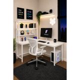 faween Pro 160 cm Oyuncu Masası, Bilgisayar Masası, Gamer Masası, Gaming Masa, Çalışma Masası, Metal Ayaklı, Beyaz, led'li