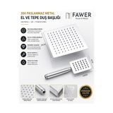 FAWER Faucet & Shower Fawer Tepe Duş Başlığı Seti Karepaslanmaz Çelik