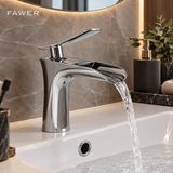 Fawer Faucet & Shower Lavabo Bataryası Krom Musluk Şelale