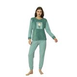 Fawn 3300 Peluş Welsoft Polar Kışlık Sevimli Tavşanlı Kadın Pijama Takımı