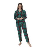 Fawn 3957 Boydan Düğmeli Polar Kışlık Kadın Pijama Takımı