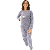 Fawn Kadın Polar Puantiyeli Pijama Takımı - XL - Çok Renkli