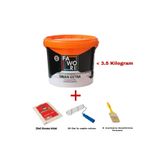 Fawori Extra Tavan Boyası Beyaz 3.5 kg + 20 M2 Koruma Örtüsü + 20 cm Rulo + 3 No Kestirme Fırçası