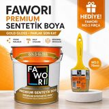 Fawori Premium Sentetik Boya 2,5 kg Gold Gloss Parlak Son Kat Yağlı Boya - Parlament Mavisi