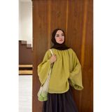 Faya Boutique Fıstık Yeşili Şifon Velissa Bluz