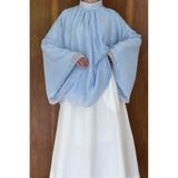 Faya Boutique Puantiyeli Mavi Şifon Velissa Bluz