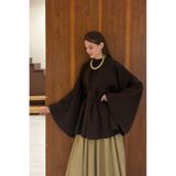 fayaboutique.com Kahverengi Modal Dokulu Melissa Bluz