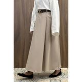 fayaboutique.com Krem Kemer Detaylı Crep Etek