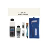 Fayans Tezgah-Ambiente Islak Zemin Aw-04 Antik Beyaz 250Ml Katalizör 20Gr Taş Vernik Mat 120 Ruloset