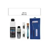 Fayans Tezgah B-Ambiente Islak Zemin Aw-01 Beyaz 250Ml Katalizör 20Gr Taş Vernik 120 Saten Rulo Set
