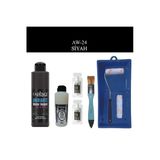 Fayans Tezgah B-Ambiente Islak Zemin Aw-24 Siyah 250Ml Katalizör 20Gr Taş Vernik 120 Saten Rulo Set