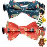 Faygarsle 2 Paket Pamuk Noel Kedi Tasması Papyonlu Kırmızı Yeşil Kedi Tasması Kız Erkek Erkek Kedi Tasma Zencefilli Kurabiye Adam Noel Ağaçları Süsleri