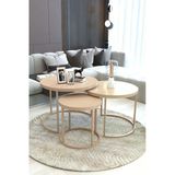 FAYMEND Giant Lüks 3'lü Orta Sehpa Modern Cappuccino