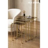 FAYMEND VISION 4lü Zigon Sehpa GOLD - BRONZ