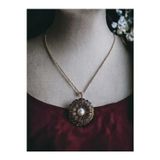Fayra Accessorıes Black Diamond Swarovski Taşlı İnci Çiçek Kolye