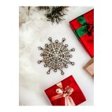 FAYRA ACCESSORIES Kristal Taşlı Kar Tanesi Broş