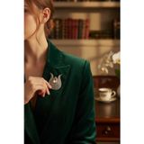 FAYRA ACCESSORIES Zirkon Taşlı Lale Figür İğneli Broş