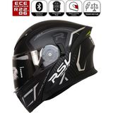 Fazer FR-965 Durcan Grey Motosiklet Kaskı Çene Açılır Güneş Vizörlü Motorcu Kask - Çok Renkli