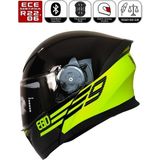 Fazer FR-965 Ego Yellow Motosiklet Kaskı Çene Açılır Güneş Vizörlü Motorcu Kask - Çok Renkli