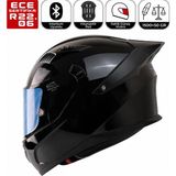 Fazer FX211X Siyah Motosiklet Kaskı Spoiler Mod Güneş Vizörlü Full Face Kask - XL