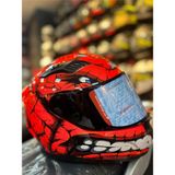 Fazer Siyah Vizör Fantastic Red Shinny Full Face Güneş Vizörlü Motosiklet Kaskı - Turuncu