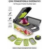 FB-105 Çok Fonksiyonlu Doğrayıcı – 12 Parçalı Sebze Doğrayıcı, Rende, Dilimleyici ve Süz - Genel