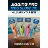 FB Cup 120G Slow Jig 4'lü Avantaj Seti-Tuzlu Su Için Yüksek Kalite (Sinarit, Akya, Lahoz Için)