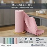 FB Cup 20'li Rulo Mikro-Fb Çok Amaçlı %100 Mikrofiber Temizlik Bezi 25x32 cm Pudra Pembesi