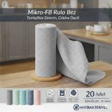 Fb Cup 20'li Rulo Mikro-fb Çok Amaçlı %100 Mikrofiber Temizlik Bezi 25x32 Kopart Kullan Antrasit Gri Koyu Mavi