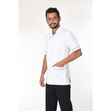 Fbc Tekstil 9 Düğmeli Doktor Önlüğü Eczacı Önlüğü Hemşire Önlüğü Estetisyen Önlüğü Beyaz Gabardin Erkek Önlük - 3XL - Lacivert