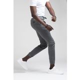 FBI Jeans Dar Ve Lastikli Paça Beli İplikli Kanvas Kumaş Slimfit Jogger Pantolon ANTRASİT 30