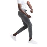 FBI Jeans Dar Ve Lastikli Paça Beli İplikli Kanvas Kumaş Slimfit Jogger Pantolon ANTRASİT 33