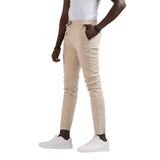 FBI Jeans Dar Ve Lastikli Paça Beli İplikli Kanvas Kumaş Slimfit Jogger Pantolon KREM 33